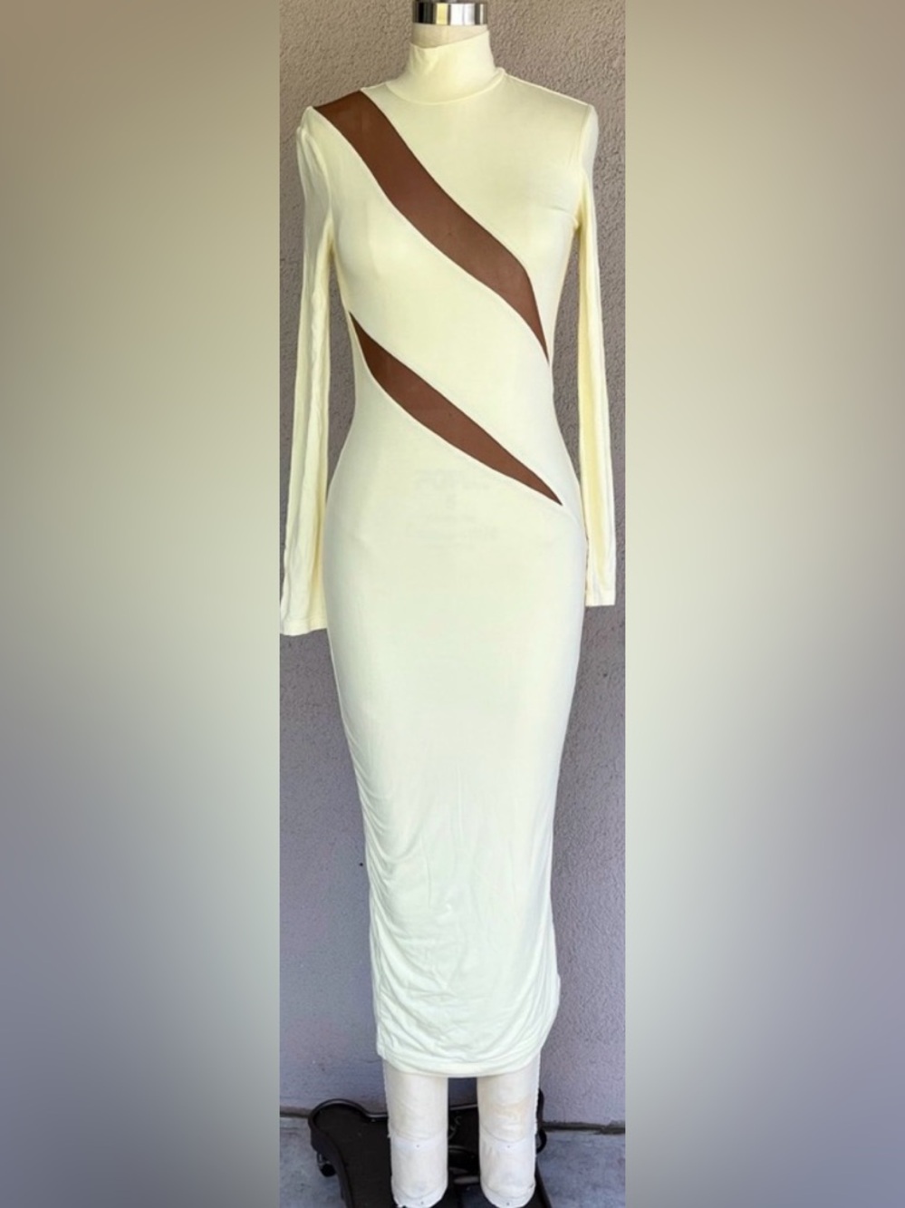 Buttercream Long Sleeve Dress with Turtleneck Small